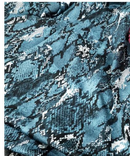 Slangeprint imiteret stof tørklæde pyjama firkantet skjortekjole satin halsudskæring stof: 4