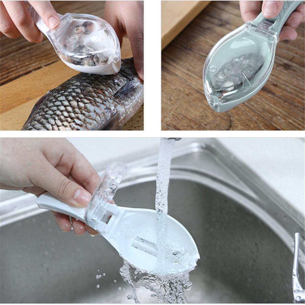 1 Pc Handig Fish Skin Schaal Schrapen Borstel Raspen Snelle Verwijderen Keuken Gadgets