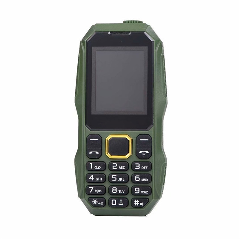 W2025 no camera's, goedkope kleine mini dual sim mobiele telefoon, schokbestendig, sterke zaklamp, bluetooth-ondersteuning, russisch toetsenbord