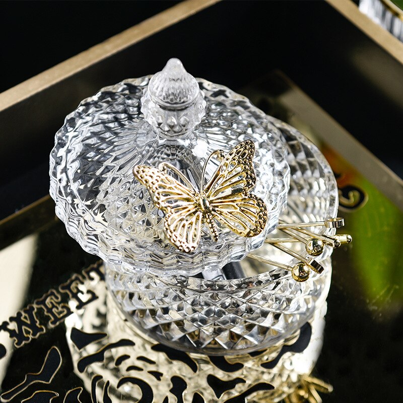 Retro Glass Storage Jars with Lid Candy Christmas Food Snacks Tea Spice Cereal Container Kitchen Storage Can Decoration