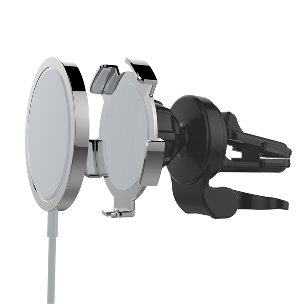 Support de sécurité magnétique pour voiture, pour iPhone 12 Mini Pro Max, charge sans fil, montage universel sur grille d'aération, sans chargeur