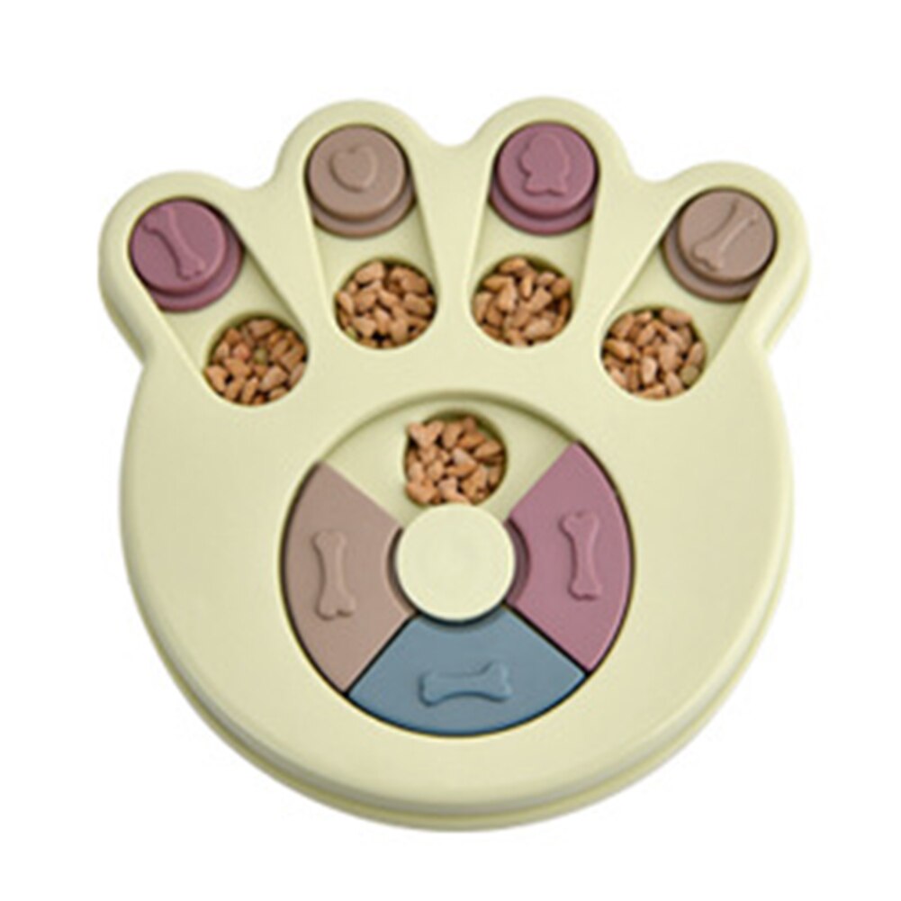 Creatieve Trage Voedsel Kom Voor Kleine Middelgrote Honden Puppy Voeden Doseren Training Disc Plastic Interactieve Puzzel Speelgoed: A Blue