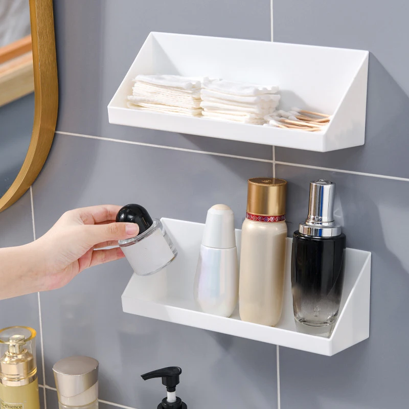 Opbergdozen voor aan de muur, badkamerorganizer, opbergdoos met schuine opening voor katoenen pleisters, make-uplijm, sieradenhouder.