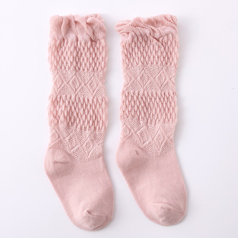Peuter Infant Mesh Ultra-Dunne Transparante Baby Knie Sokken Zomer Dunne Over Knie Hoge Mosquito Sokken Jongens Meisjes Kind kousen: Leather pink / 1-3 Y