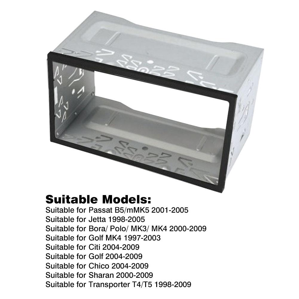 Double DIN Installation Dash Kit Durable Radio Head Unit Installation Frame Fittings Kit Universal for Automotive Radio Player B