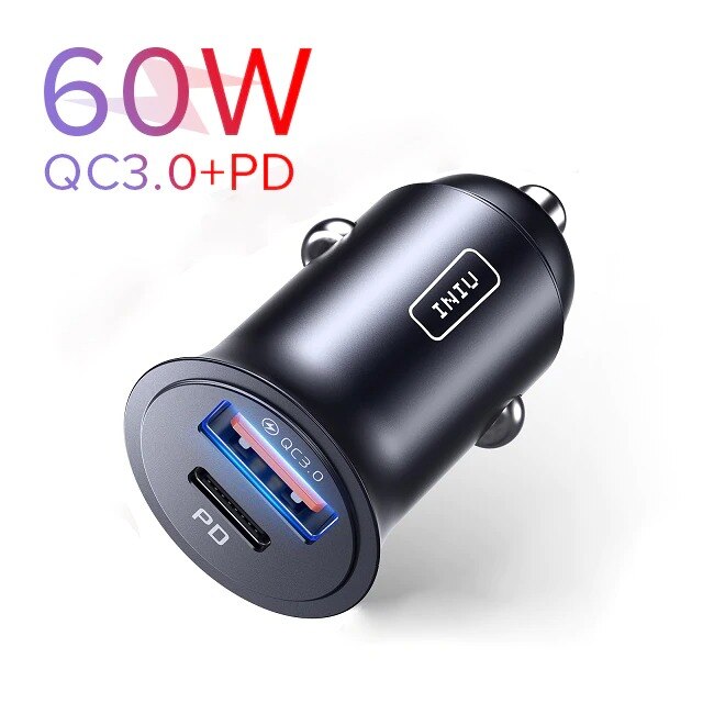 5a usb carregador de carro 60w pd carga rápida 4.0 tipo c adaptador de carregamento rápido para o iphone 12 11 pro max 8 7 xiaomi samsung s21 s20: PD Add QC3.0