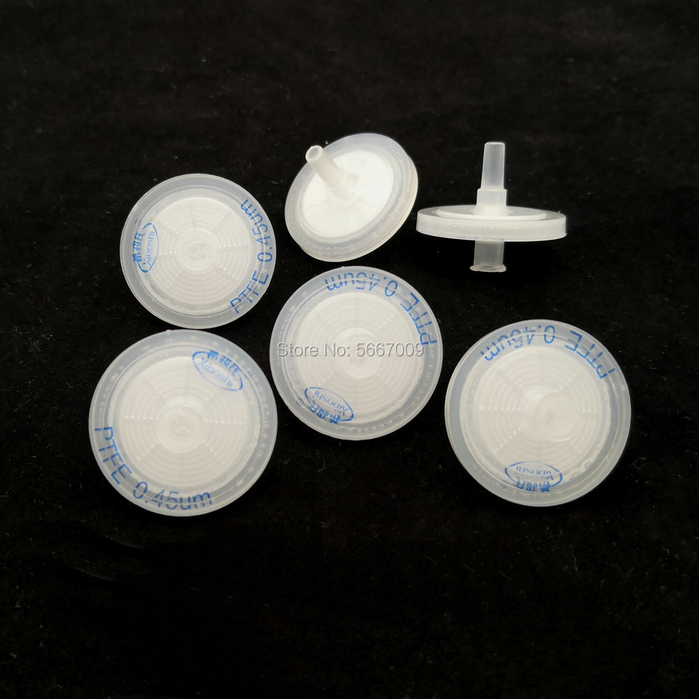 Filtro de aire desechable con membrana de 25mm de diámetro, separación de Vapor de agua y filtración, 10 piezas, 0,2/0.45um