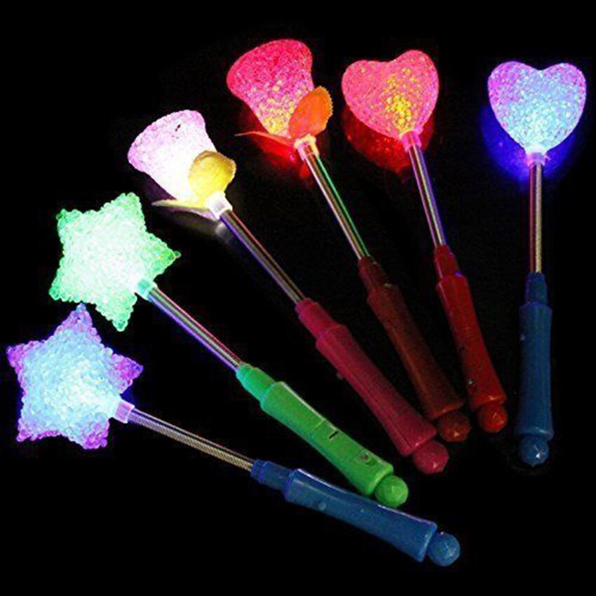 Star LED Speelgoed 3 Stijlen Luxe LED Magic Star Wand Knipperlicht Up Glow Stick Voor Party Kerst Kleurrijke Licht-Up speelgoed