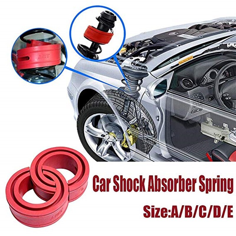 2PCS Car shock absorber Red pad spring bumper power Auto-buffers A/B/C/D/E/F type Accessories Auto-Buffer Cushion Car