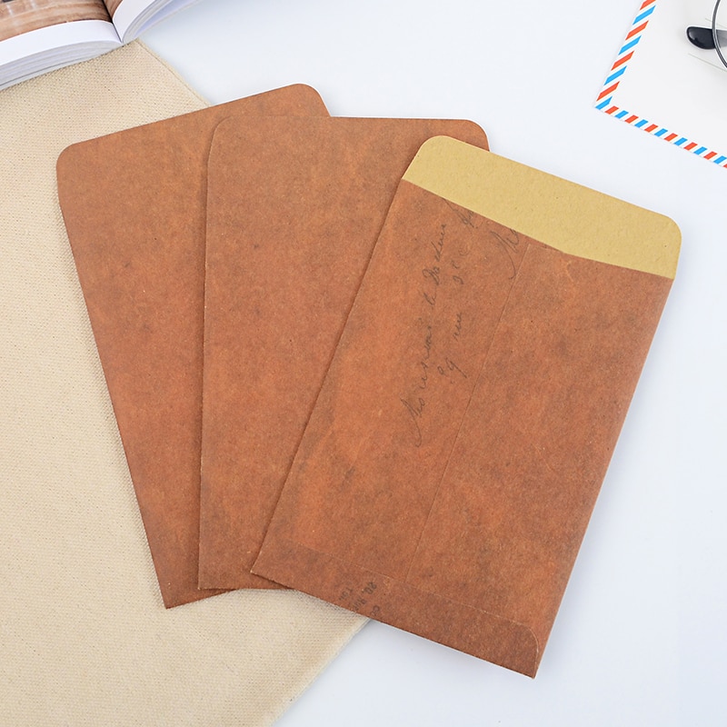 10 pcs/lot Retor Vintage Kraft Paper Envelope Envelopes for Invitations European Style for Card Scrapbooking
