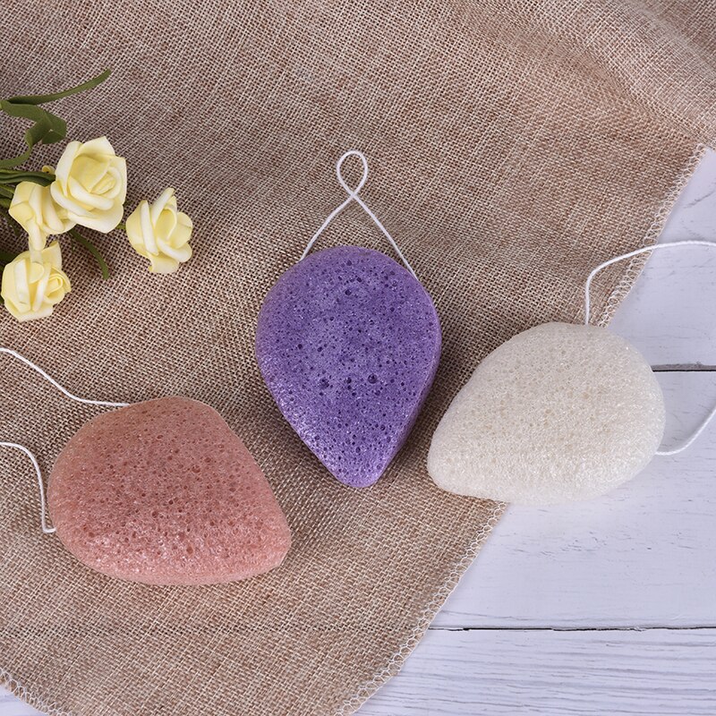 Natural Konjac Facial Puff Face Cleanse Washing Sponge Exfoliator Cleansing Sponge Puff Facial Cleanser Tool 4 Colors