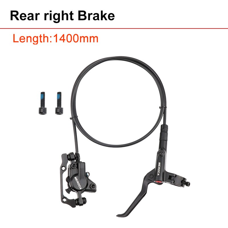 Meroca HD-M800 Aluminium Mtb Hydraulische Rem 160Mm Rotor 6-Pin Disc 800/1400Mm Mountain Fiets olie Rem Fiets Accessoires: Rear right brake