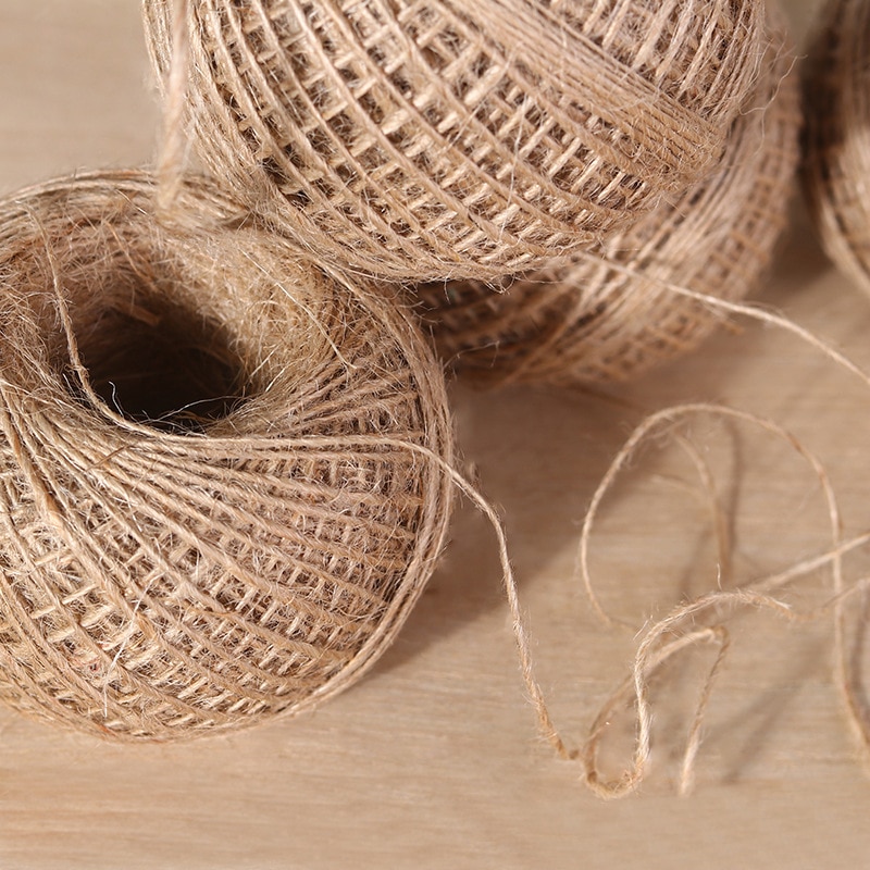 twijfel produceren onpeilbaar 100 m/Roll Natuurlijke Hennep Touw DIY Tag Label Hang Touw Bruiloft Geweven  Home Decor Twine Jute String Tuinieren cord Craft Verpakking – Grandado