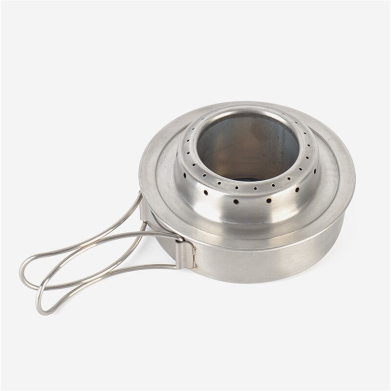 Outdoor Solid Alcohol Stove Stainless Steel Alcohol Stove Outdoor Ultralight Mini Burner Picnic Hiking