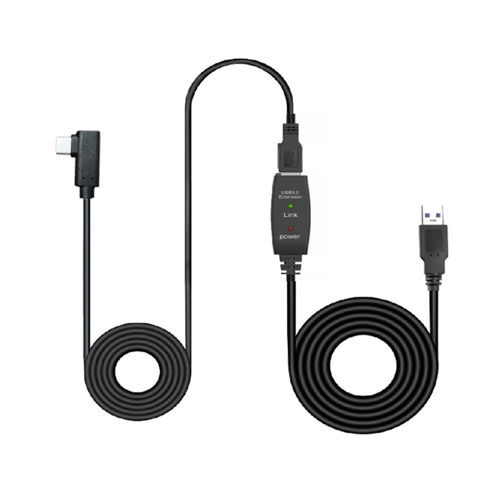 Cabo de extensão vr de 8m/26ft, usb3.0, cabo de linha de dados estável, tipo a para c, cabo de headset usb para oculus acessórios da vr do vapor do link da quest