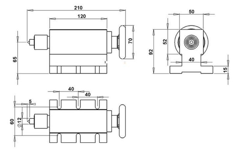 Mandrin pour axe rotatif A, CNC, kits de machines pour axe rotatif cnc