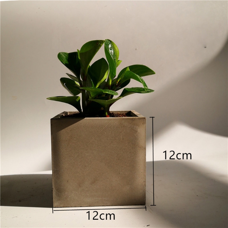 Grand Pot de fleur carré en béton de 12cm, moule en Silicone pour jardinière succulente, moules pour plantes succulentes faites maison, directe