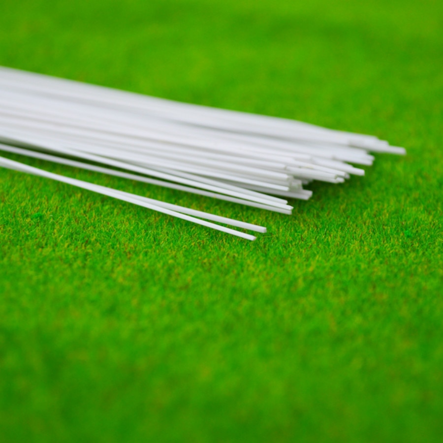 100pcs 0.5mm 1.0mm 1.5mm 2mm ABS square plastic rod 50cm length scale model plastic round building material rod