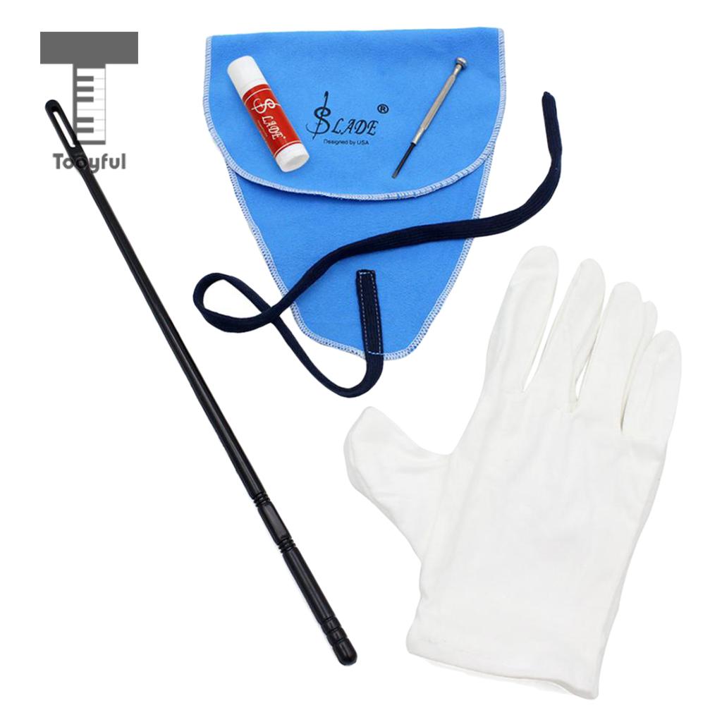 Fluit Cleaning Kit Set Schoonmaakdoekje + Stok + Kurk Vet + Schroevendraaier + Handschoenen 5 In 1