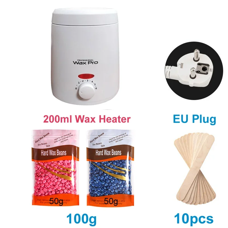 Wachsmaschine zur Haarentfernung, Haarentfernung, Wachsschmelzmaschine, 200 ml, Wachsheizung, Enthaarung, Paraffinwärmer, Wachsen, Tauchtopf: Rosa