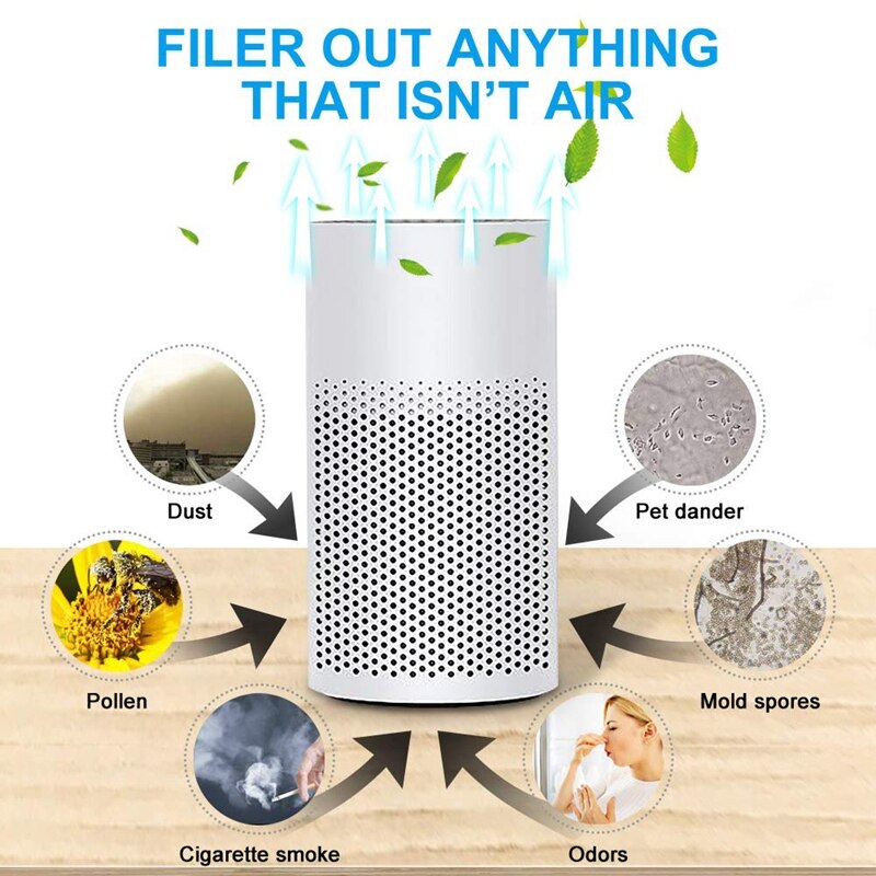 3 In 1 Mini Luchtreiniger Met Filter - Portable Quiet Mini Luchtreiniger Persoonlijke Desktop Ionisator Luchtreiniger, voor Thuis, Werk, Off