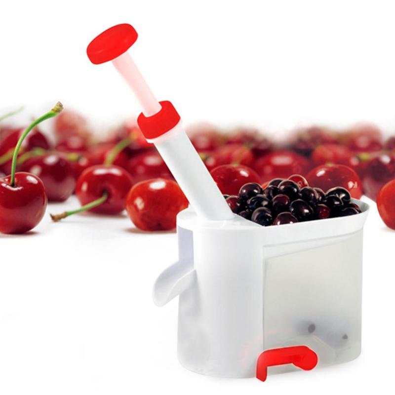 Cherry Corer Container Cherry Olijf Kuilen Pitter Stone Zaad Remover Machine