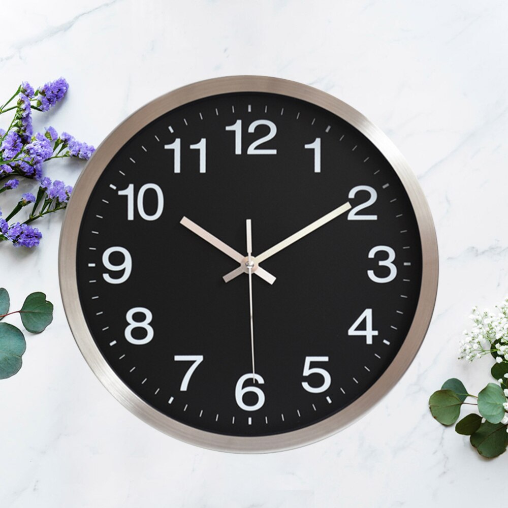 1Pc Electronic Wall Clock Retro Wall Hanging Clock LED Wall Clock for Home Store Without Battery (White)