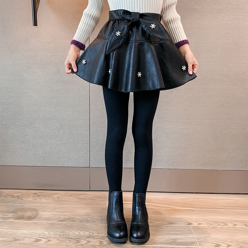 Legging avec Jupe Tulle Adolescent Fille Chic 3-14 Ans Pantalon avec Jupette Enfant Fille Printemps Pas Cher Pantalon Jupe Culotte Confortable Fashion