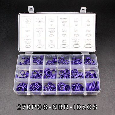 Resist  r134a o ring kit erstatning for bil klimaanlegg bil a/c reparasjon reservedeler nbr ringer sett kjøretøy vedlikehold: B-pnb -270