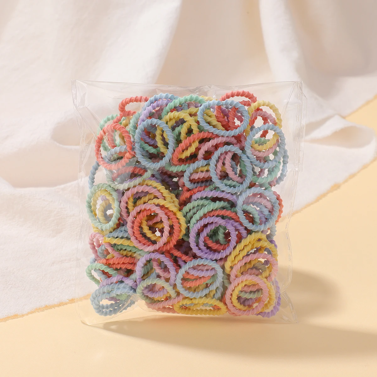 100/200Pcs Women Girls Colorful Nylon Elastic Hair Bands Ponytail Hold Small Hair Tie Rubber Bands Scrunchie Hair Accessories: XS / GRAY