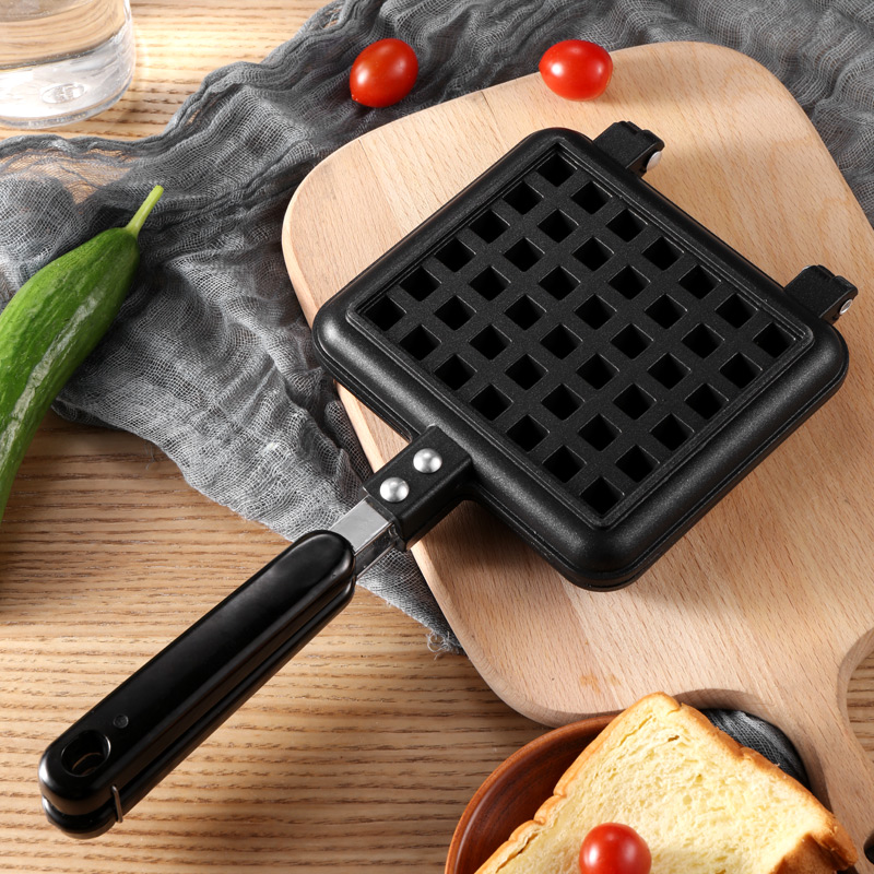 Non-stick vafler maker skimmel firkantet jern maskine bageplade kageproducent køkkenredskaber smag æg mix ovn
