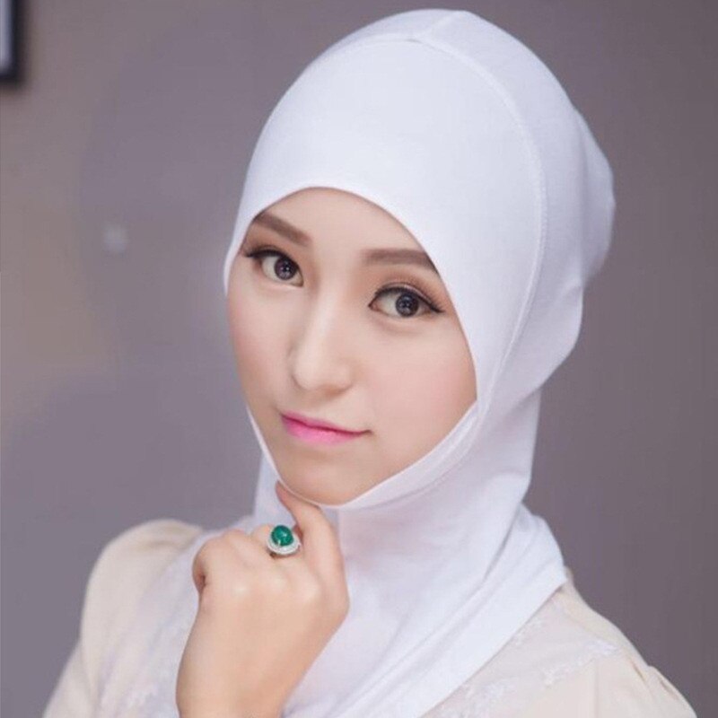 Pañuelo para la cabeza de mujer musulmana, Hijab de algodón elástico, turbante, turbante, gorro, chal, pañuelo de Islam, diadema interior, Capó