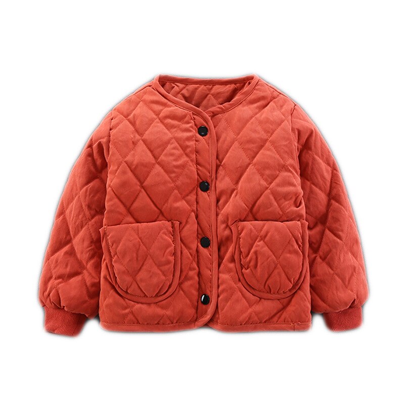 Veste d'hiver en coton en forme de diamant | blouson d'hiver: Orange / 24M