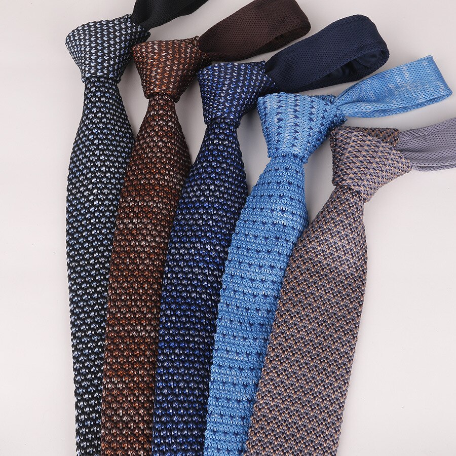 Corbatas de punto para hombre, 6cm, vestido de negocios a la , ropa informal con corbata de lana, Corbatas formales para boda,
