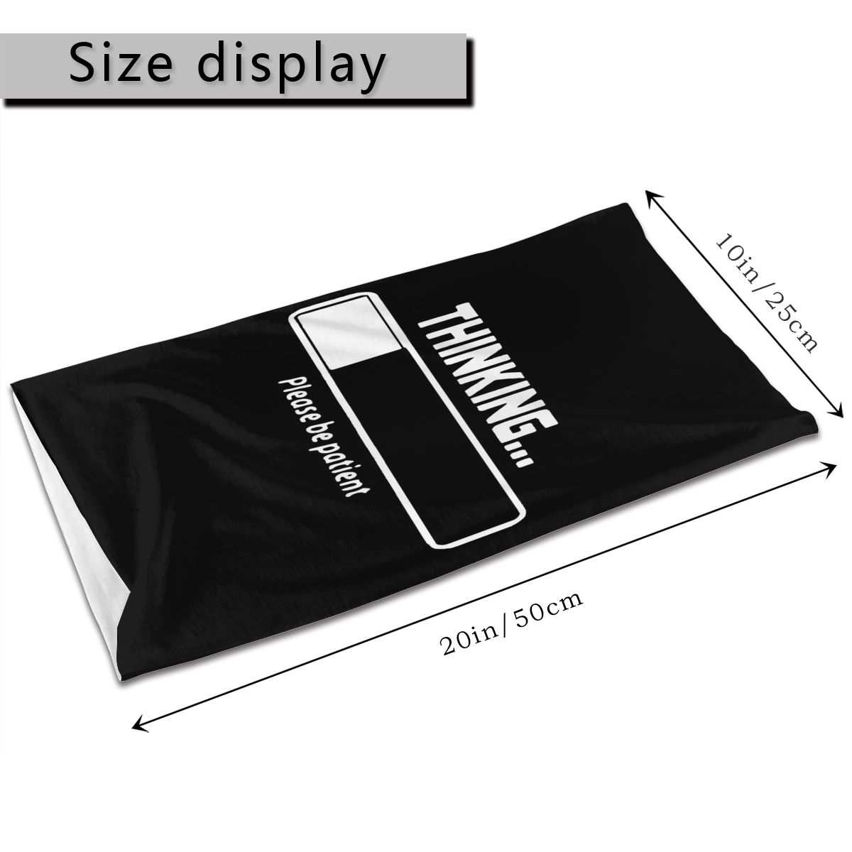 Thinking Progress Bar Cool All Sizes Black Print Funny Lowest Price Rap Scarves Bandana