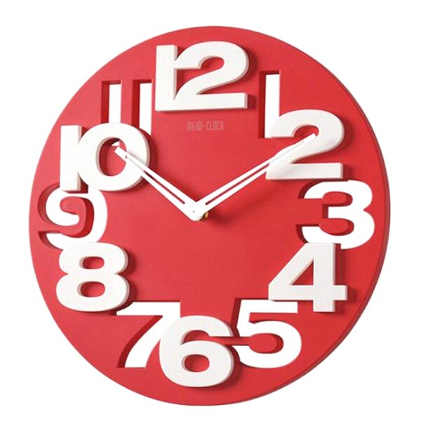 Novelty Hollow-out 3D Big Digits Kitchen Home Office Decor Round Shaped Wall Clock Art Clock