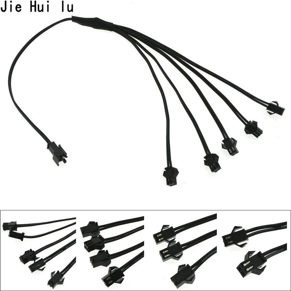 2/3/4/5 Way Splitter Connectors Cable For EL Wire Neon Light LED Wiring Fittings Splitting Wire