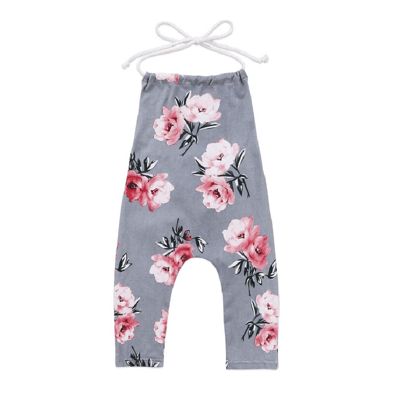 Bretelle bretelle à bretelle pour bébés filles | Combinaison-pantalon d'été fleurie une pièce, vêtements dos nu pour bébés filles