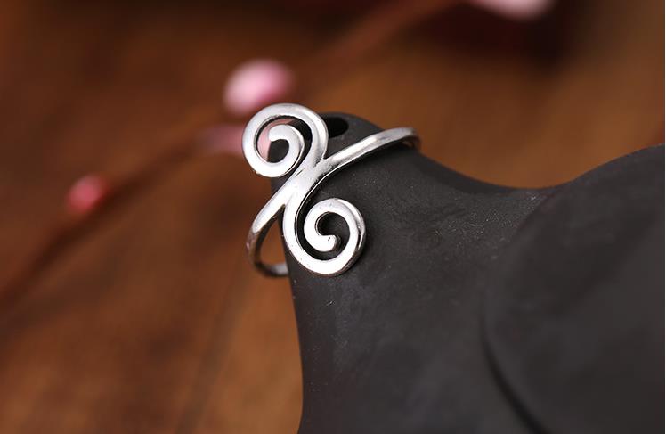 Personality Bohemian Silver Color Fancy Finger Rings For Girls Antique Ring Luxury Women Wedding Engagement Jewelry