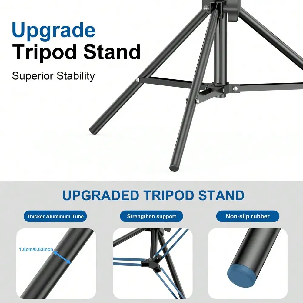 160cm Liftable Foldable Arm Tripod Floor Tablet Stand Phone Live Holder Support for IPhone IPad Smartphones Lounger Bed Mount