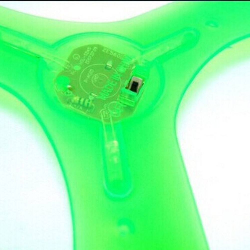 LED Luminous Flash Light-up Flying Toy Boomerangs Saucer Disk Kids Outdoor Toys Random Color