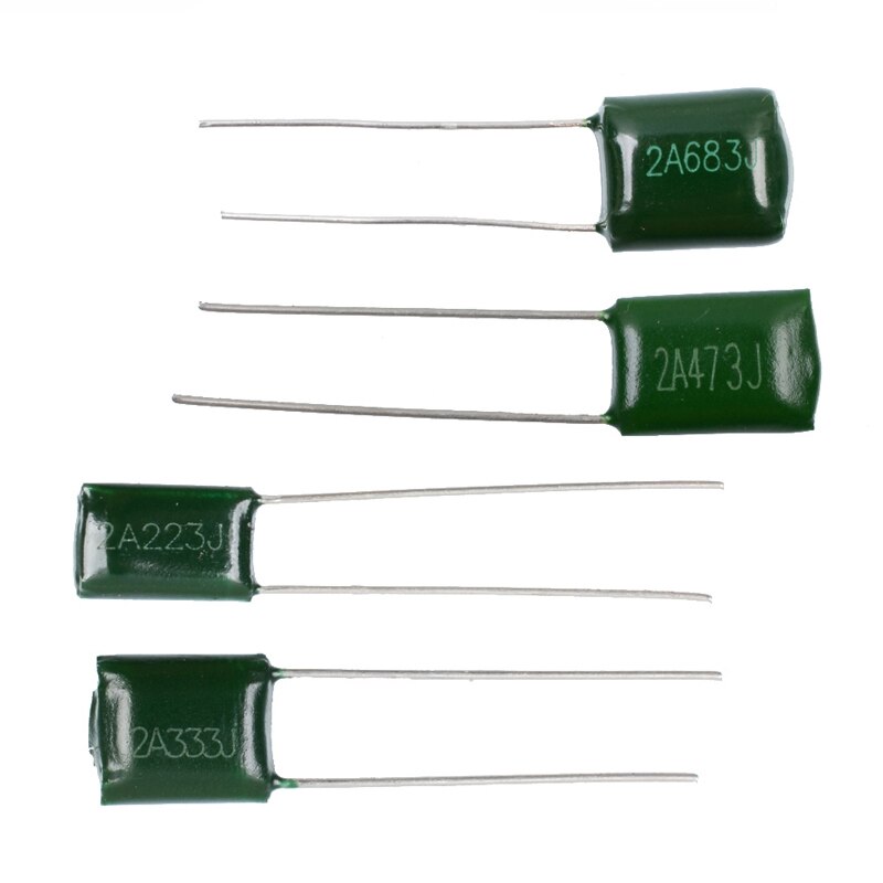 Condensateurs pour guitare basse électrique en Polyester, 12 pièces, 2A223J 0.023UF/2A333J 0.033UF/2A473J 0.047UF/ 2A683J 0.068UF/tension nominale 100V: 4type each X3pcs