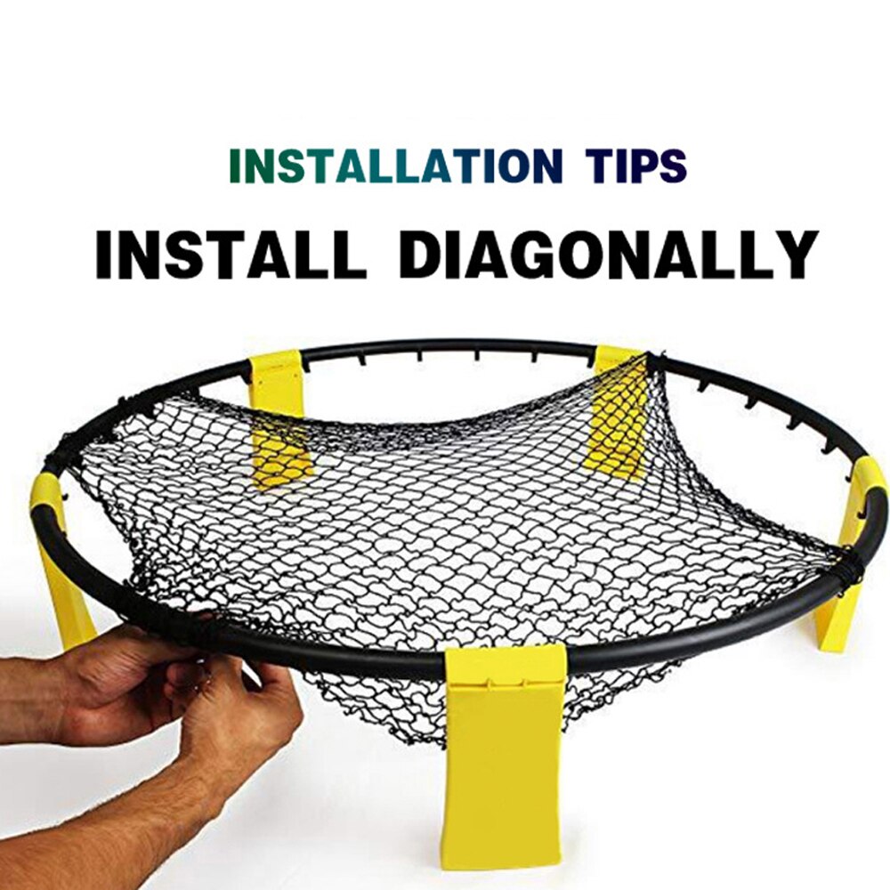 Mini Beach Volleyball Spike Balls Game Set Beach Games Outdoor Team Sports Lawn Handball Volleyball Net With 3 Balls