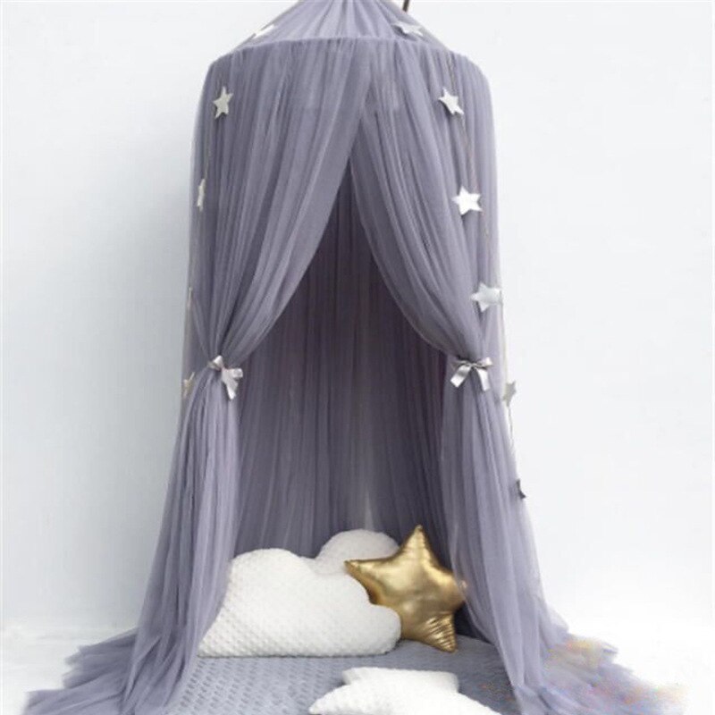 Opknoping Baby Beddengoed Koepel Versleutelde Mesh Klamboe Bedcover Gordijn Beddengoed Ronde Tent Fly Insect Bescherming Klamboe: 1