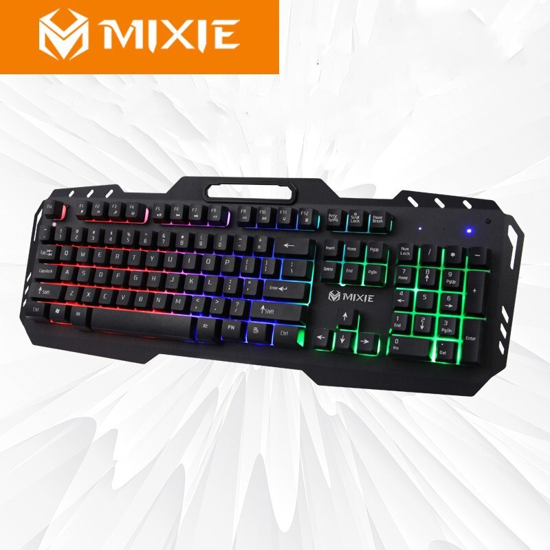 MIXIE X8000 Keyboard with Mouse Set Bracket Metal Mechanical Keyboard Wired Computer UBS Backlit Gaming Mouse Keyboard