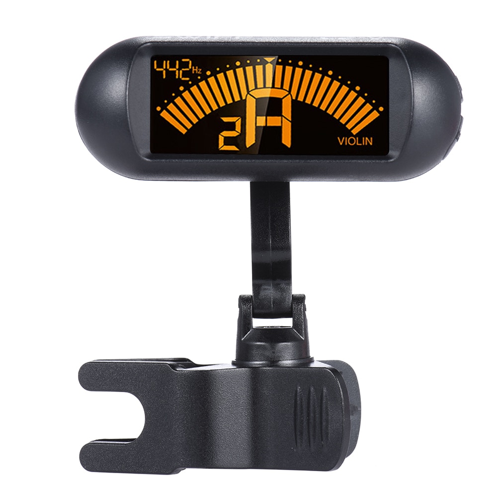 Clip-on Violin Tuner Digital Tuner Electronic Chromatic LCD Display 360 Degree Rotating Violin Accessories