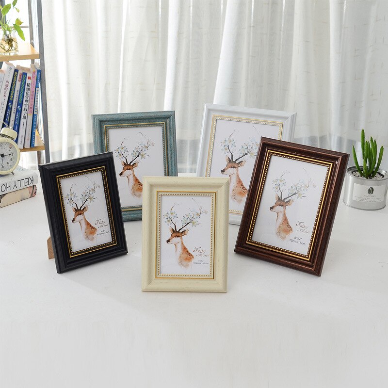 Elegante Foto Frames Bureau Tafel Hars Decor Fotolijst met Transparante Organische Glas Bruiloft Familie Fotolijsten 5 maten