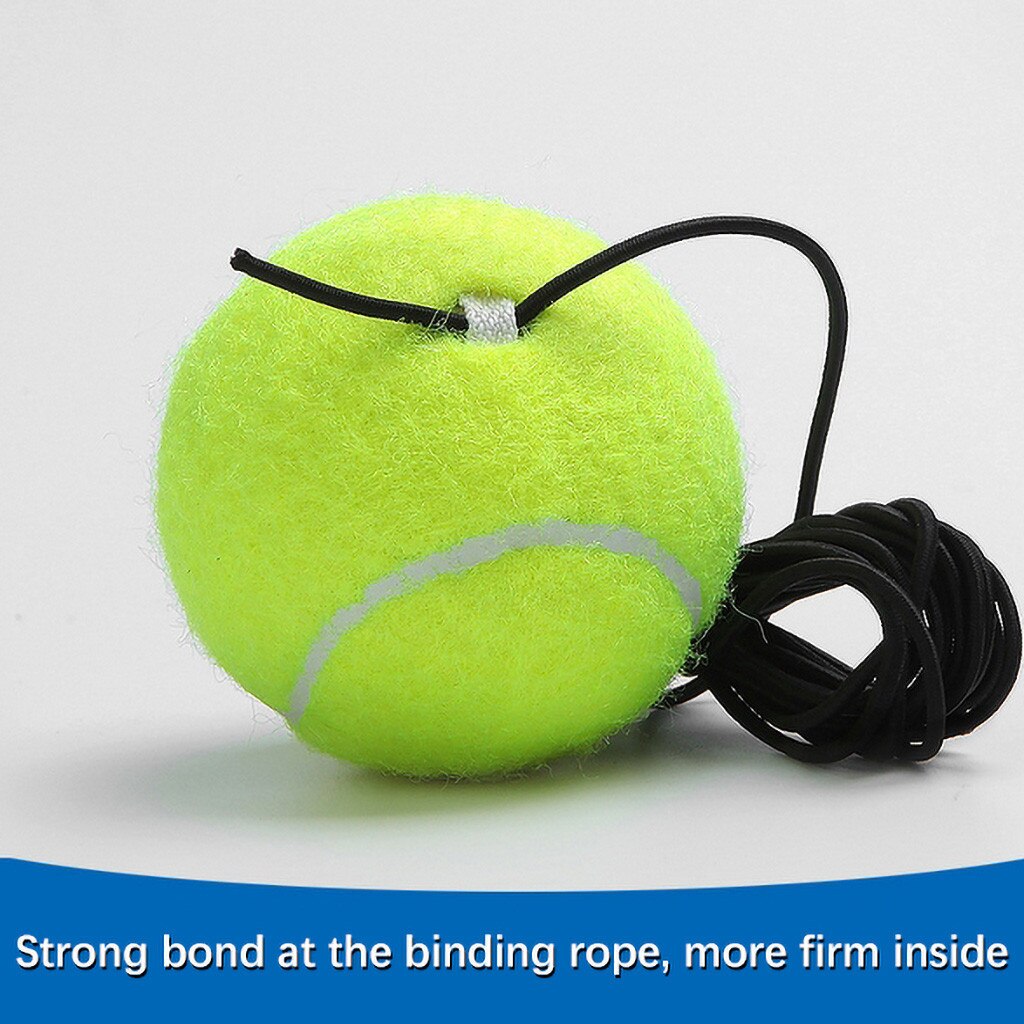 Portable Tennis Training Aids Tool With Elastic Rope 3 Balls Practice Self-Duty Rebound Tennis Trainer Partner Sparring Device