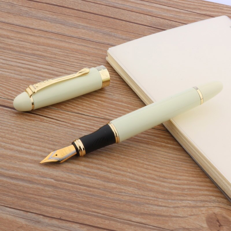 Luxe Jinhao X450 Metalen Vulpen Gouden Zwarte Elegante Briefpapier Kantoor Schoolbenodigdheden Inkt Pen: white
