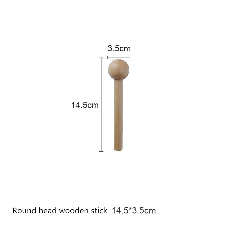 Multi-size Rack DIY Combination Solid Wood Wall-mounted Rack Storage Rack for Bathroom Bedroom Kitchen Storage Rack: Round head stick